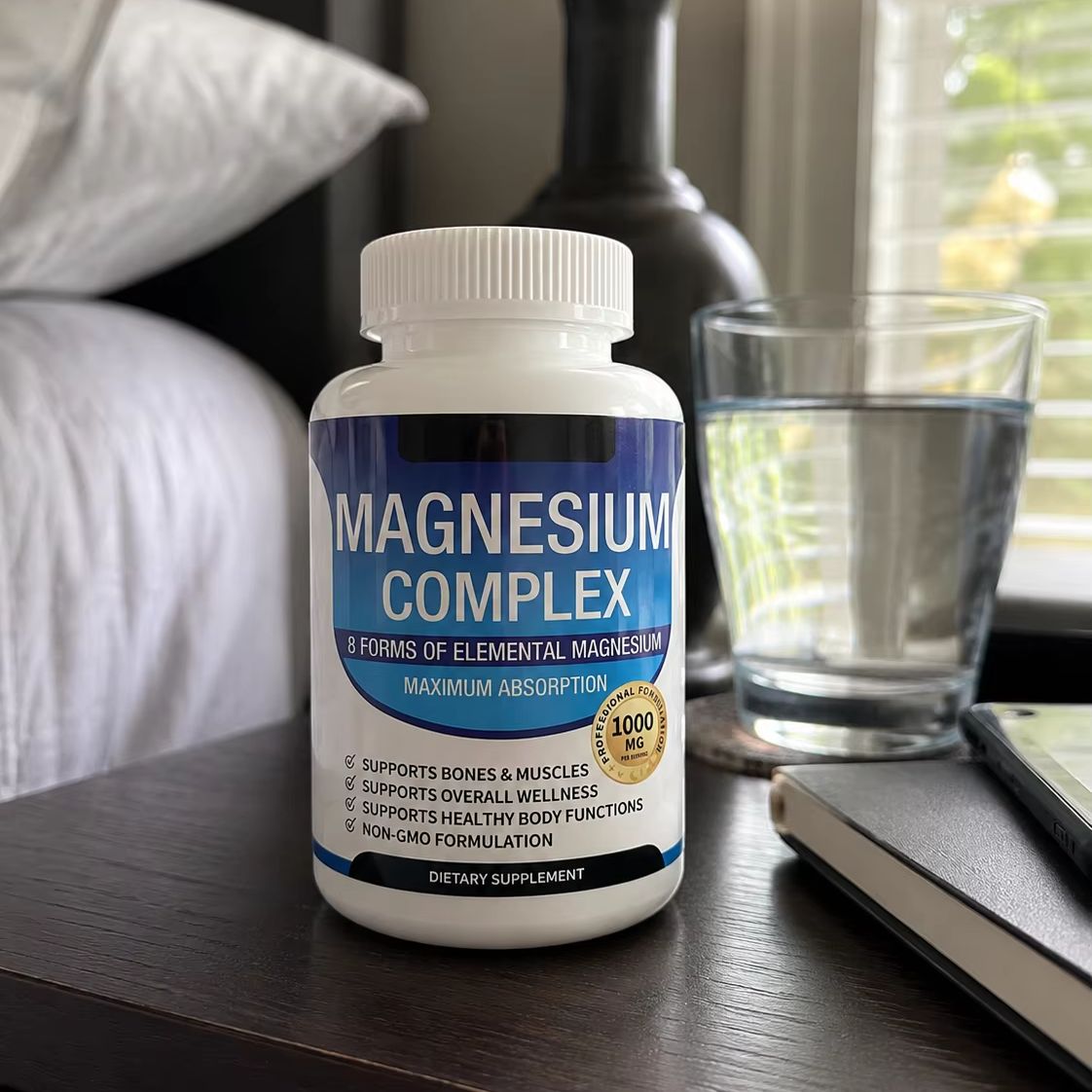 Magnesium Glycinate Capsule - كبسولات مركب المغنيسيوم 1000 ملغ مع