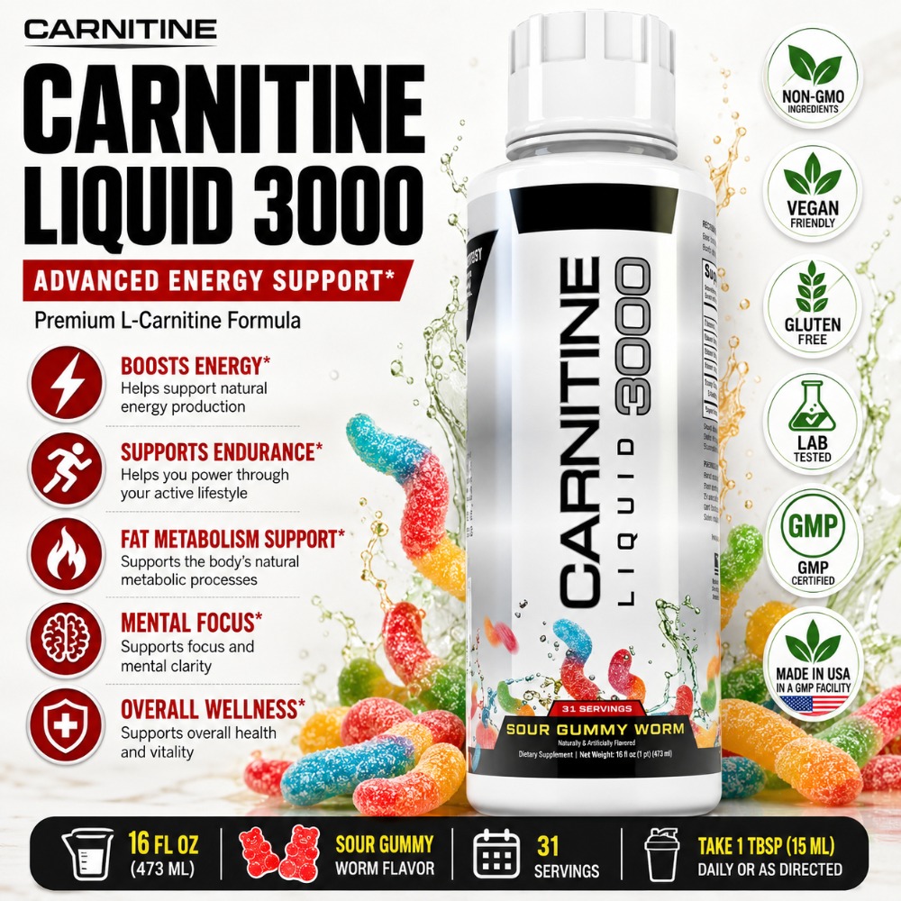 L-Carnitine Liquid - إل-كارنيتين سائل 3000 ملغ بنكهة الديدان