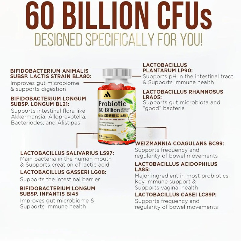 كل حصة تحتوي على 60 مليار وحدة - مراجعة Probiotic 60 Billion وسعره