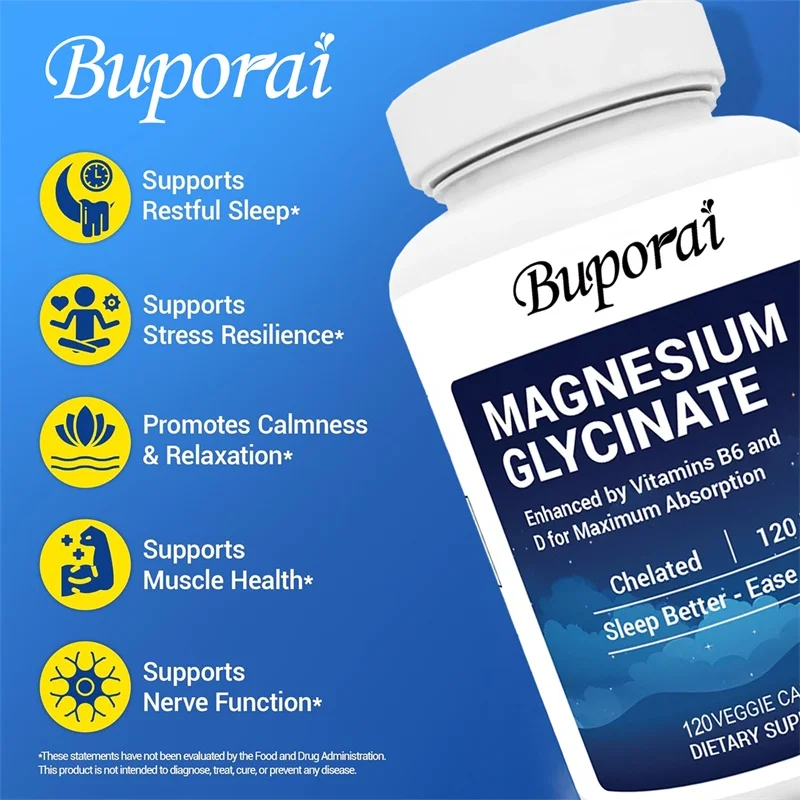 المغنيسيوم جليسينات 120 ملغ كب - مراجعة Magnesium Glycinate Capsule وسعره