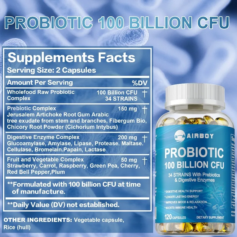 بروبيوتيك 100 مليار CFU - تواز - مراجعة Probiotic 60 Billion وسعره