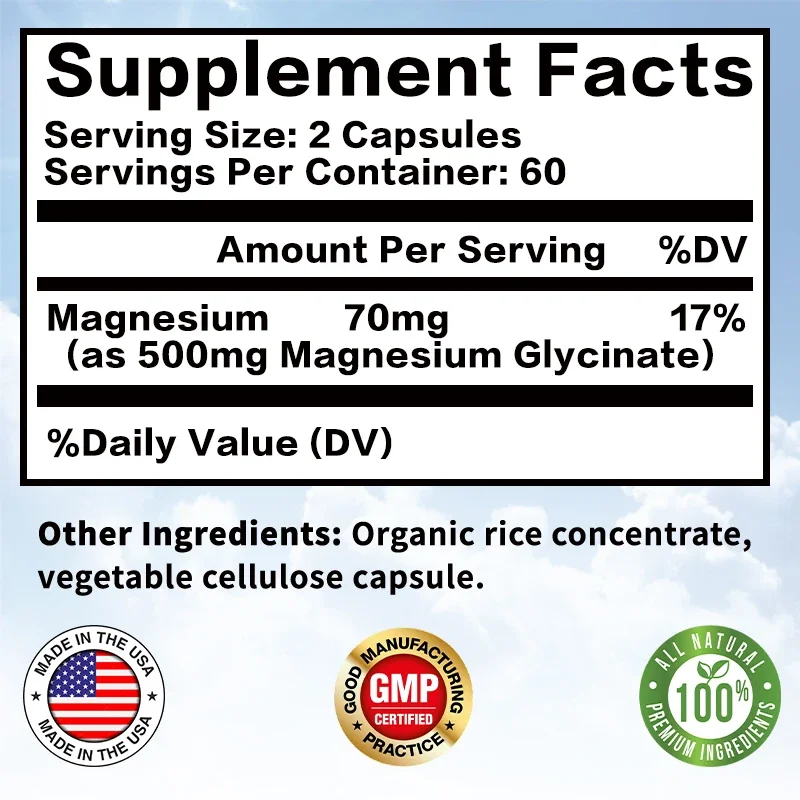 مغنيسيوم جلايسينات 500 ملغ - م - مراجعة Magnesium Glycinate Capsule وسعره