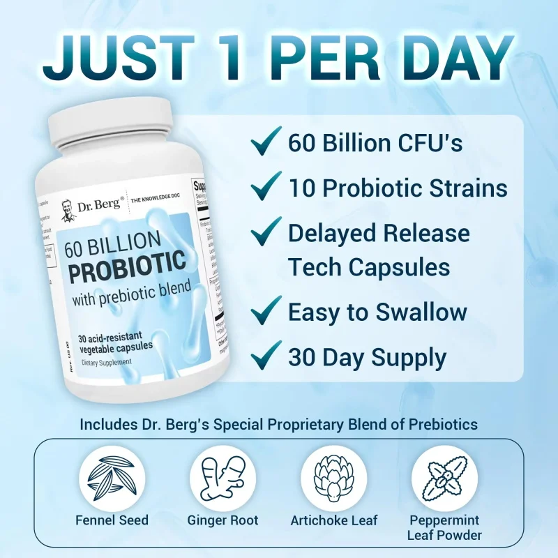 دكتور بيرج 60 مليار 10 سلالات  - مراجعة Probiotic 60 Billion وسعره